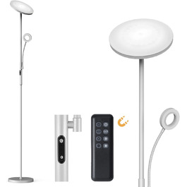 LED-підлогова лампа Modlicht 35W з регулюванням яскравості, чорна, 4200LM, з пультом та сенсорним керуванням, 3000-6000K, для вітальні, спальні, офісу