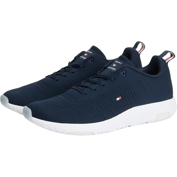 Кросівки Tommy Hilfiger Runner Corporate Knit Rib для чоловіків (43 EU, блакитний Desert Sky)