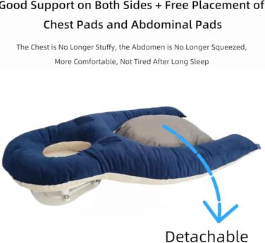 HoldOne Light Vitrectomy Eye Surgery Recovery Pillow, adjustable height & 1 chest pads, reversible face-down support for Macula & Retina removal patients, for patients during