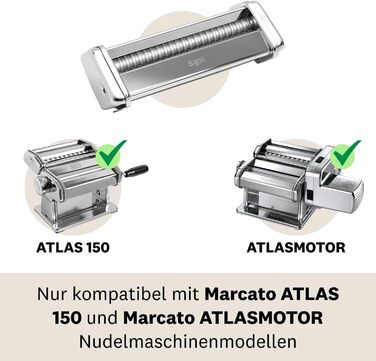 Насадка для пасти Marcato Atlas Lasagnette, сталь, срібляста, 23x20x16 см