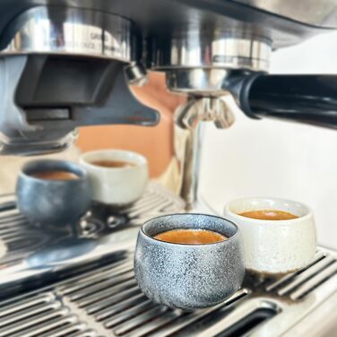 Набір кавових чашок для капучино, лате макіато, 4 шт, 80 мл, порцеляна, ручна робота, без ручки, для посудомийної машини