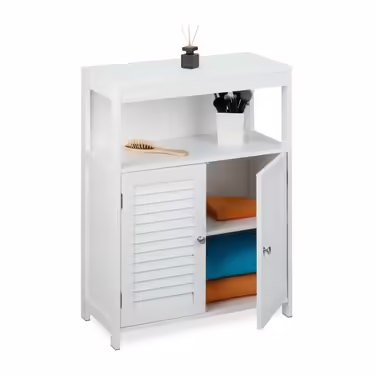 Relaxdays White Bathroom Cabinet