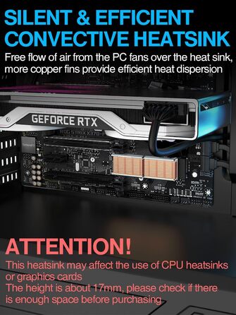 Радіатор охолодження для SSD M2 JEYI, мідні ребра з алюмінієвою рамкою, пасивне охолодження, Finscold –1,7 мм (Q80)