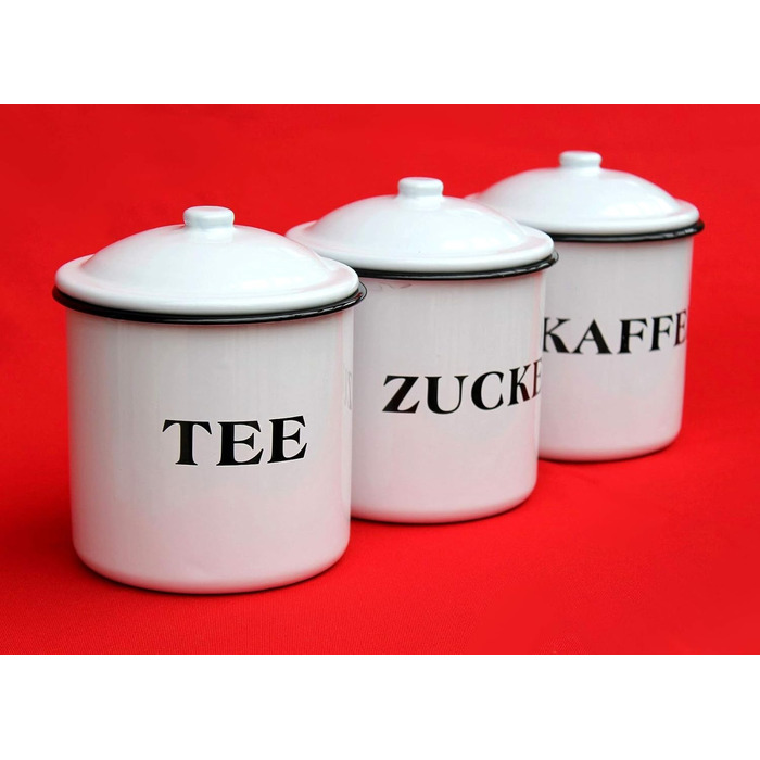 Ambiente Haus 51206 Tea/Coffee/Sugar Box 12 cm Enamelled