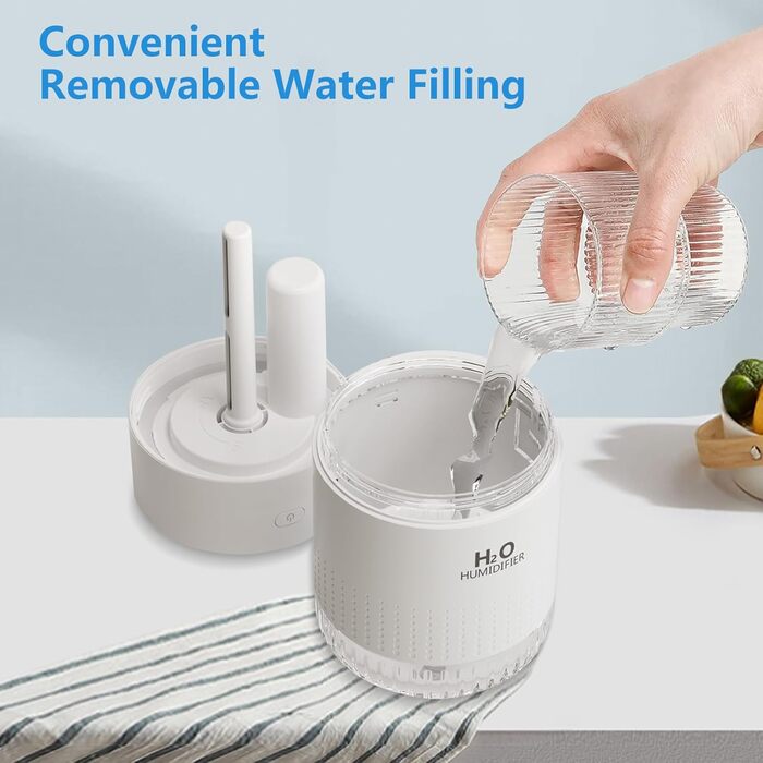 Зволожувач повітря Mini USB з LED-підсвіткою та регулюванням, для спальні, кімнати дитини, офісу, немовлят (зелений)