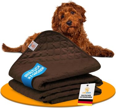 Водонепроникний коврик для собак SympaTierisch: захист дивану та ліжка, 150 x 130 см, коричневий