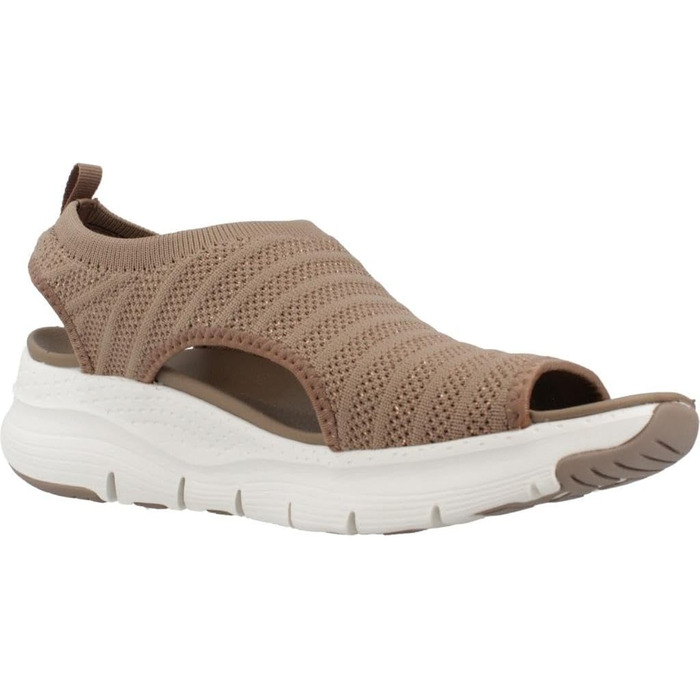 Skechers Arch Fit City Catch – жіночі сандалі Mokka Mylar Strick, 35 EU (з підтримкою стопи)