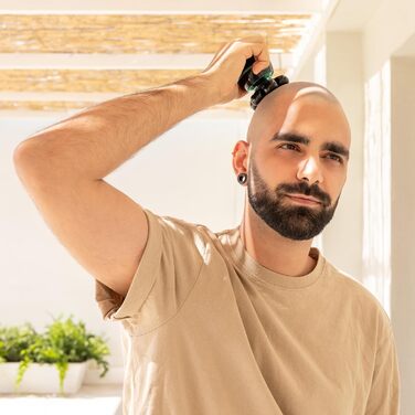 Електричний голчастий триммер Cecotec Bamba PrecisionCare для гоління голови, 7 плаваючих лез, 60 хв роботи, станція зарядки, дисплей, портативний, легке очищення