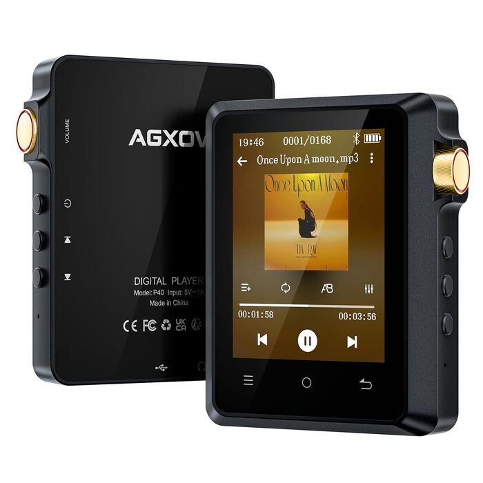 MP3 плеєр Hi-Res 64GB з Bluetooth 5.3, DSD DAC, підтримкою FLAC, 2.8