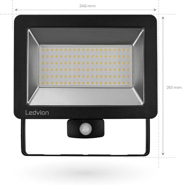 Світлодіодний прожектор Ledvion 100 Вт, 6000K, 12000 Лм, IP65, швидке підключення