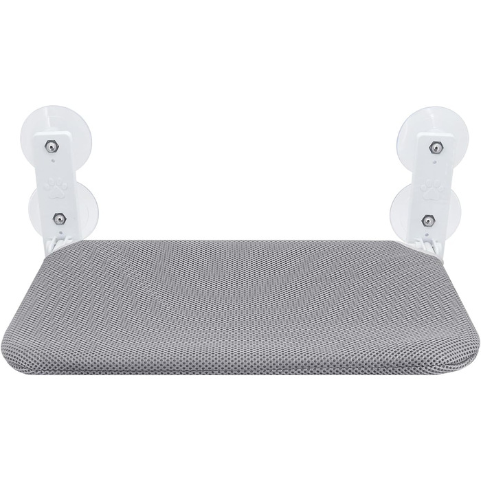 Підвісна лежанка для котів, гамак з 4 присосками, сірий, 45 x 30 см