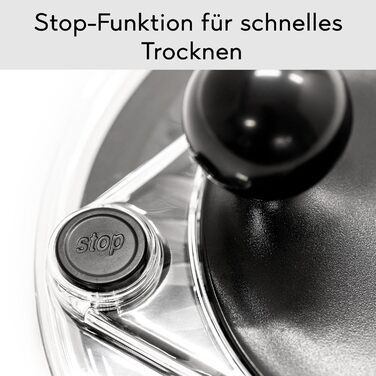 Салатниця-швидкокрутка з нержавіючої сталі – для миття, просушування та зберігання салату. BPA-free, об'єм 4,5 л, з ручним приводом