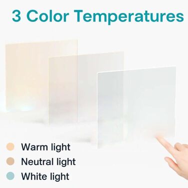 LED ліхтарик для читання Wiederaufladbare, прозора, з 3 режимами та таймером, диммувальна плоска лампа для книг, подарунок для читачів та студентів (Чорний)