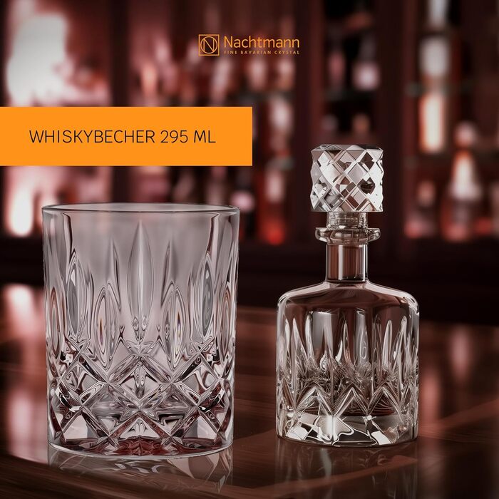 Набір склянок для віскі Nachtmann Noblesse, 2 шт, 295 мл, блакитний, кришталь, 104239