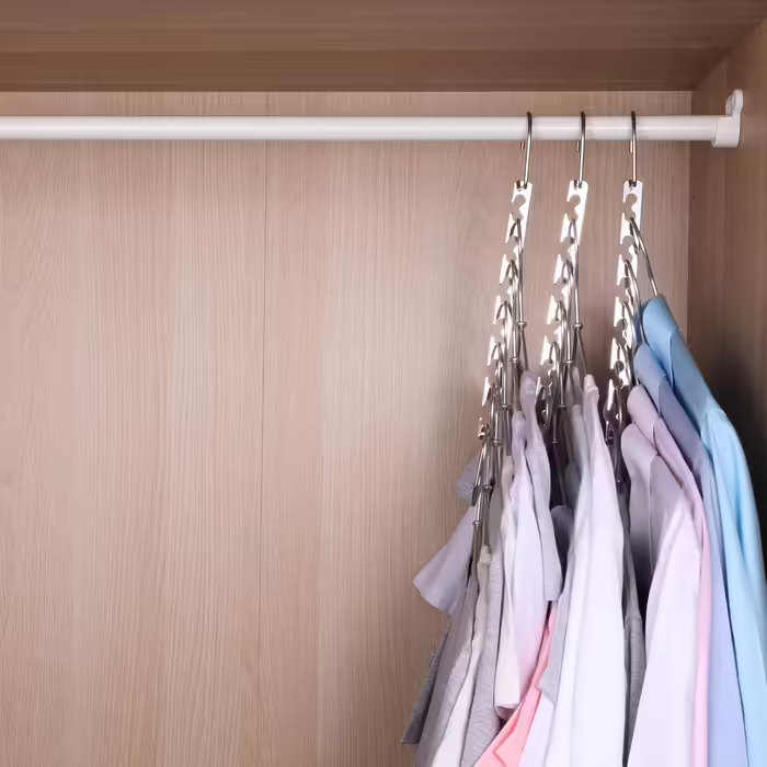 Giftol Space-Saving Metal Hangers, Metal Clothes Hangers, Magic Cascading, Clothes Organizer (8 Pieces)