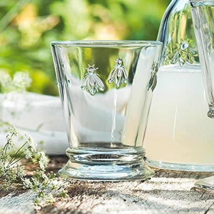 La Rochère Water Glass Bee Clear 260 ml - 1 Glass - beautiful drinking glass with a unique look