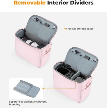 Сумка-рюкзак для фотокамери K&F Concept C-rosa, рожева, для фотографів