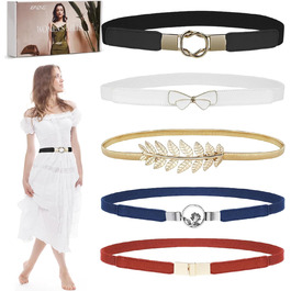 Жіночі тонкі ремінні EAONE (5 шт.) - золотий/чорний/білий/червоний/темно-синій