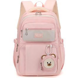 Дитячий рюкзак Makukke для школи, водонепроникний, 30L, для 5 класу, зелений (рожевий)