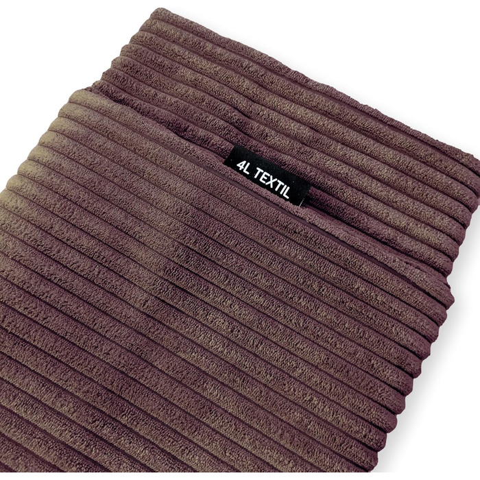 4L Textil ZOE: М'яке ліжко для собак, Corduroy, Бежеве, з блискавкою, для маленьких собак, знімний чохол, 120x100 см