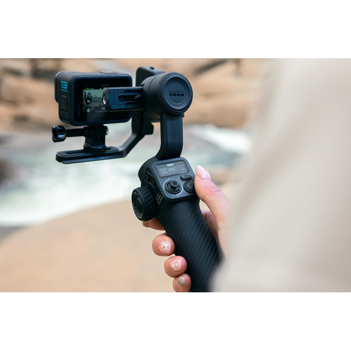 GoPro Fluid Pro AI: 3-осьовий стабілізатор-гіроскоп для GoPro та смартфонів, відстеження об'єкта, підсвічування, бездромове керування камерою, портативний, для Vlogging, 360° обертання, зарядка пристроїв