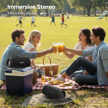Tribit StormBox Lava: Портативна Bluetooth колонка 80 Вт, 24 год, IP67, чорний