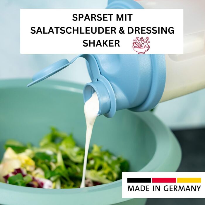 Westmark Fortuna: Салатниця-швидкообертач, 5 л, пластик, BPA-Free, блакитна