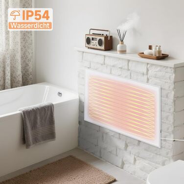Інфрачервовий нагрівач Mursche 290W - електричний настінний обігрівач з механічним вимикачем та захистом від перегріву