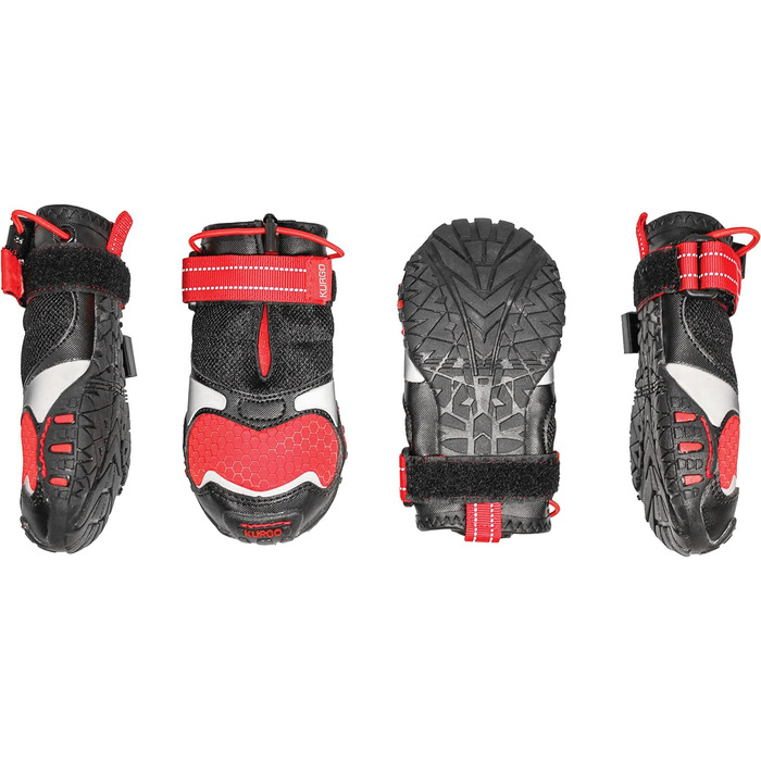 Kurgo Blaze Cross Dog Shoes, For Paw Protection, For Every Season, Waterproof and Reflective, Size XL, Red X-Large