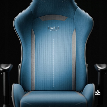 Ігрове крісло Diablo Chairs X-Starter, тканина, чорно-синє