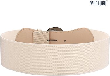 Жіночий широкий еластичний пояс WERFORU для суконь та костюмів, розмір 94-107 см (K-khaki)