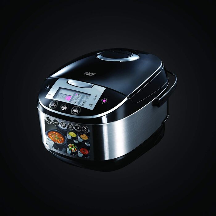 Russell Hobbs Multicooker [11-in-1: Rice cooker, slow cooker, steamer, slow cooker, baking oven, yogurt maker, etc.] Multicooker (5.0l, digital display, anti-condensation lid) 21850-56