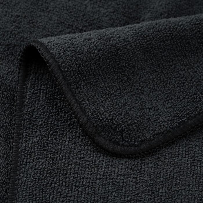 Рушники для перукарів Polyte - мікрофібра, швидковисихаючі, безворсові, 50x101 см, 2 шт. (Чорний)