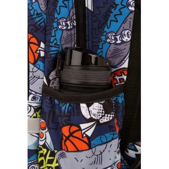 Багатовідсіковий шкільний рюкзак CoolPack, чорний, багатоколірний, 19 л