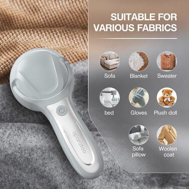 Електричний видалення ворсу для одягу - щітка для одягу, 3 леза, USB, сірий