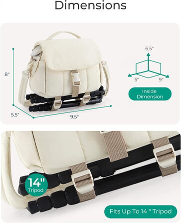 Сумка для камери Bagsmart: DSLR, об'єктиви, аксесуари, ультралегка, компактна, з дощем та ременем для штатива