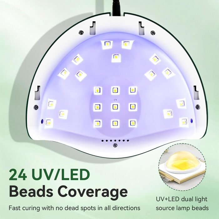 LED лампа для нігтів JODSONE 320W з датчиком автовмикання, 72 світлодіодів (червоне світло) та 4 таймерами (10/30/60/99s) – професійний сушар для гель-лаку, гелю та шелаку для нігтів рук та ніг