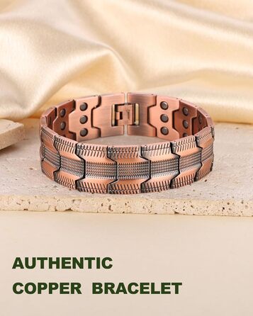 Браслет на руку чоловічий MagEnergy з міді - з 3 потужними магнітами, регульована довжина, інструмент для регулювання розміру