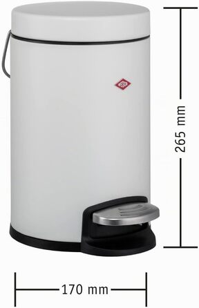 Косметичний смітник WESCO з педаллю, сталевий, 3 л, матовий пісочний