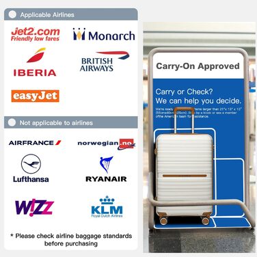 Чемодан ручної поклажі British Traveller з жорстким корпусом, 56 x 37 x 22 см, 8 коліс, TSA-замок, бежевий