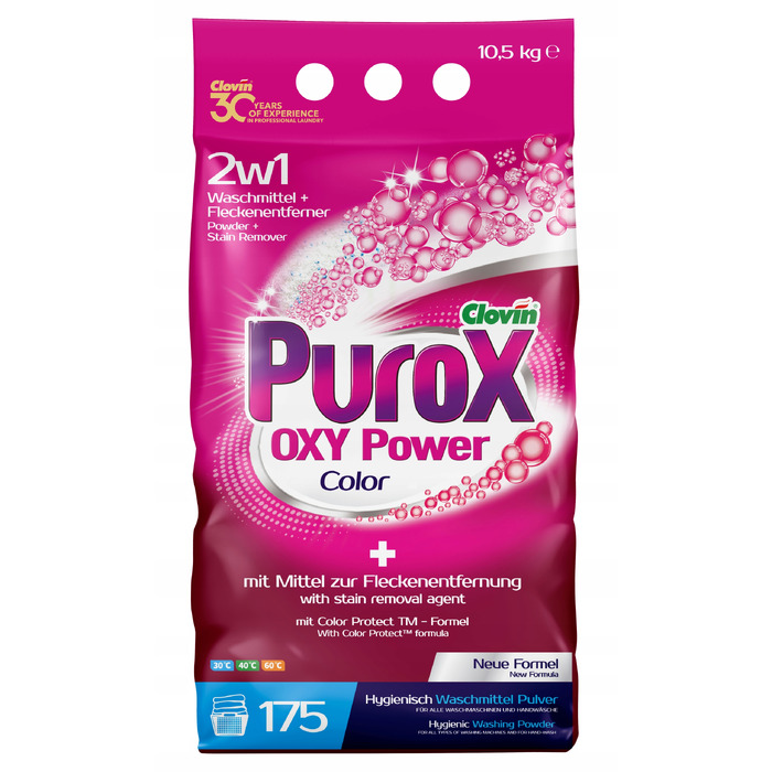 Пральний порошок Purox для кольорових речей, 10,5 кг