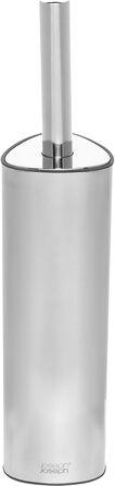 Joseph Joseph Flex 360 Luxury Toilet Brush and Holder Set with Drip-Free, Blockage-Free, Interchangeable Triple-Action Brush Head - Stainless Steel