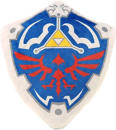 Подушка-плюш The Legend of Zelda Трифорс у формі щита, 40 см, San-Ei, багатокольорова