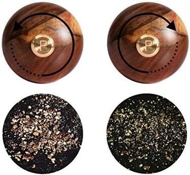 DeroTeno pepper mill made of acacia wood with stainless steel grinding mechanism, H 30 cm