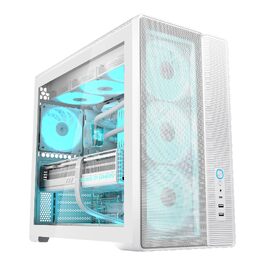 Корпус для ПК SAMA S50 Airflow, 4 ARGB PWM вентилятори, USB Type-C, Mesh панель, Білий