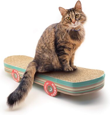 Suck UK Будинок для котів Tank з картону, іграшки для кошенят та лежанка, інтерактивна іграшка для котів, оригінальне аксесуар для котів та подарунок для котів, іграшка для котів для дому або на вулицю (скейтборд)