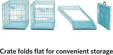 Кія MidWest Homes for Pets iCrate 1522DD-KIT: переносна клітка для собак, блакитна, 62x44x49 см