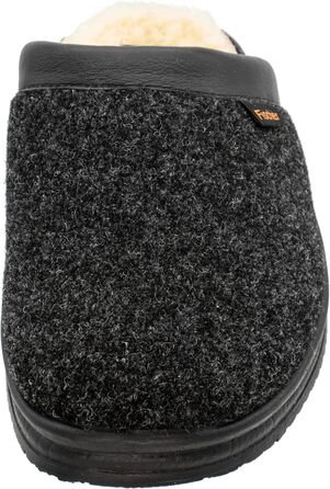 Чоловічі домашні тапочки Fischer з теплою підкладкою, повсть, 204609, 43 EU, чорний, антрацит, 205