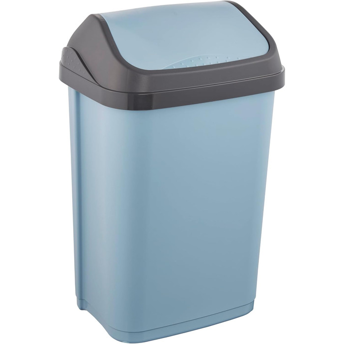 Відро для сміття Keepeer з кришкою-качалкою, Swantje, сірий (Nordic Blue, 25 л)