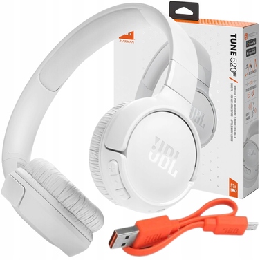 Бездротові навушники навушні JBL Tune 520BT, білі